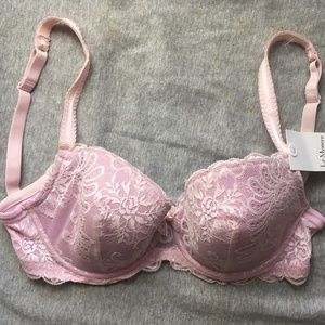 Le Mystere 32G NWT Sophia Lace Bra Frosted Lilac
